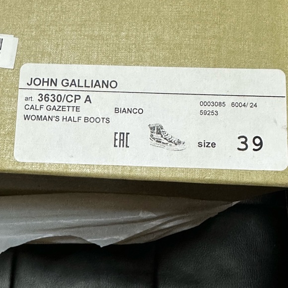 Brand New! John Galliano Women’s Gazette High Top Sneakers Size 39 - Picture 10 of 10